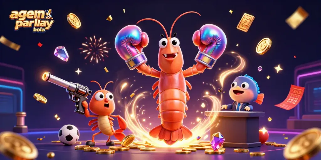 Experience the thrill of agen mix parlay bola as vibrant sea creatures celebrate amidst dazzling casino elements.