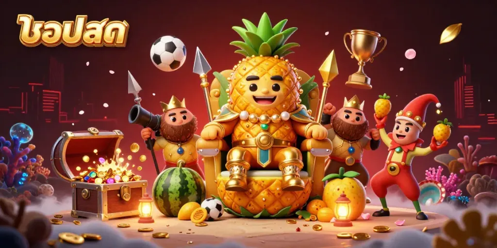Experience thrilling sports betting action with บอลสด as vibrant characters collide at a beach casino.