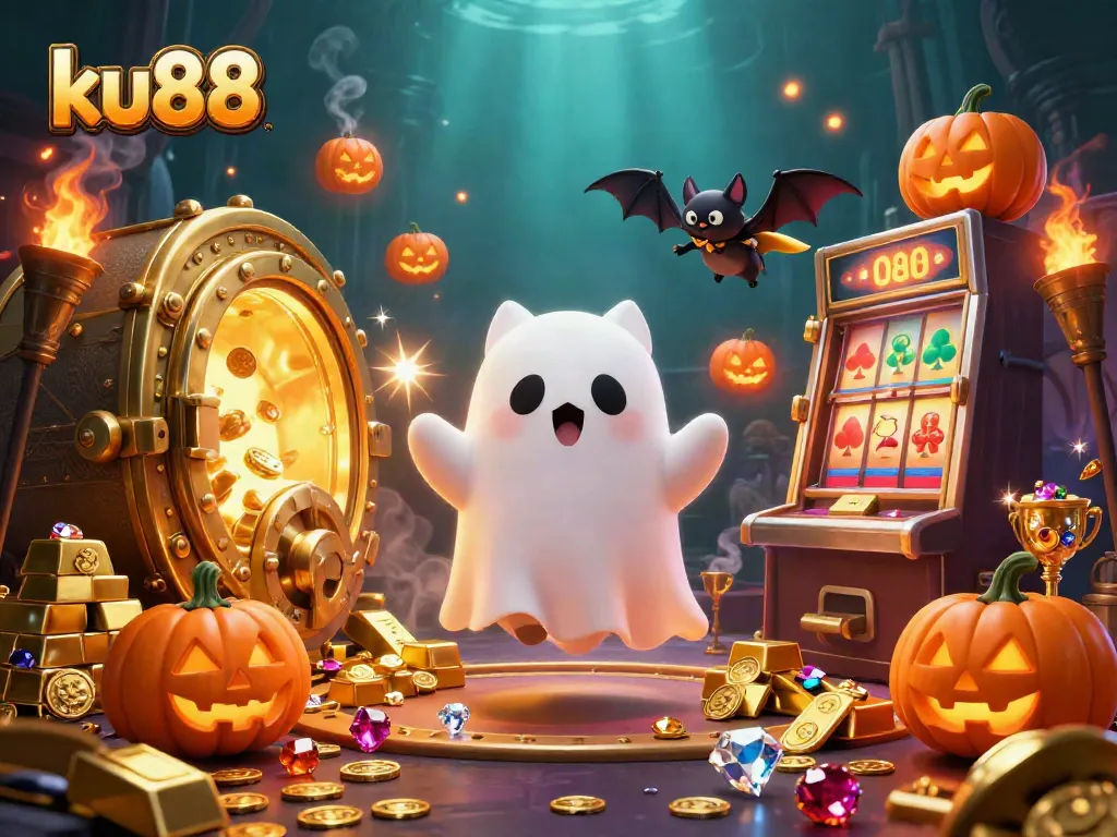 Experience exciting gameplay at ku88, showcasing a lively casino scene with treasure and stunning visuals.