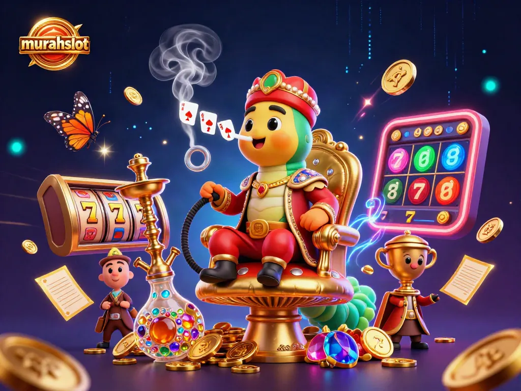 Permainan slot dengan murahslot yang menarik, karakter ceria dan simbol jackpot memukau.