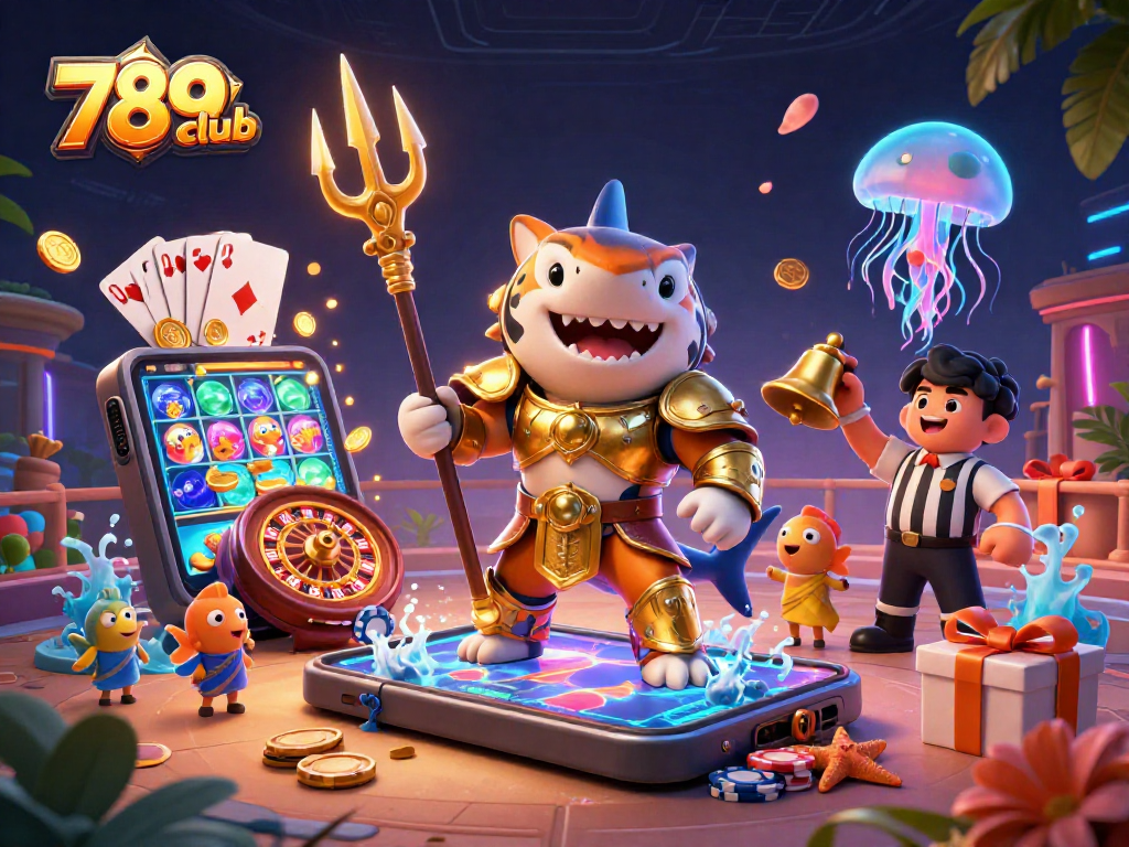 Experience the thrilling chance at winning with 789club's vibrant slot games in an underwater colosseum.