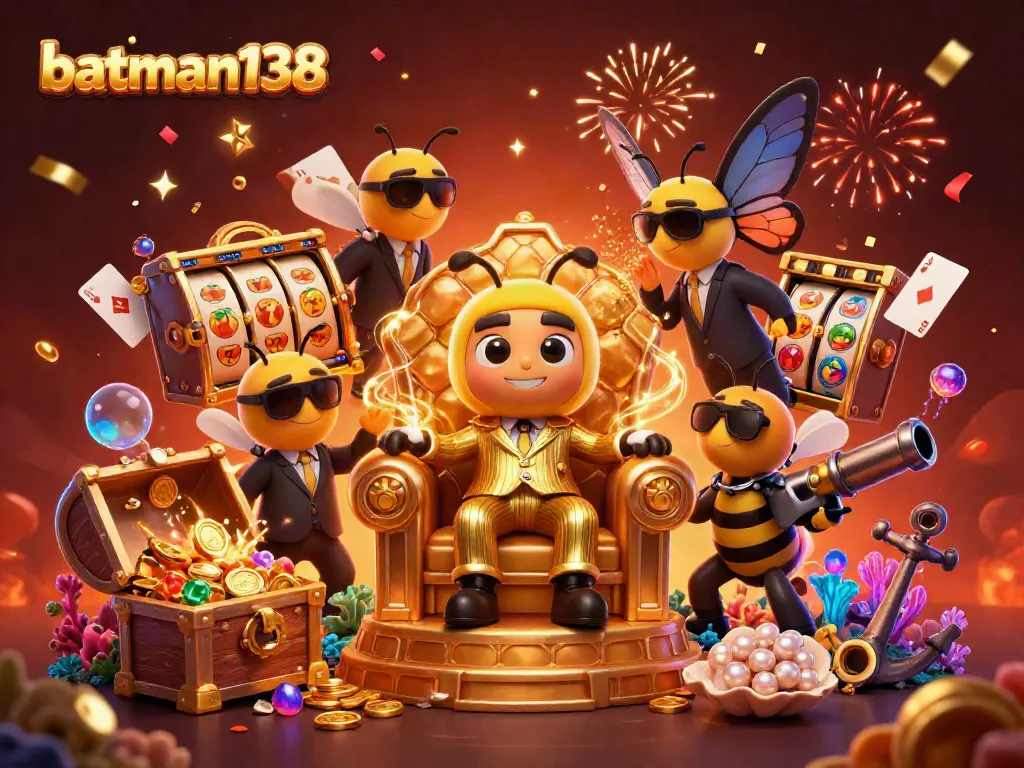Experience the thrill of batman138 with an action-packed online casino scene featuring a bumblebee mob boss.
