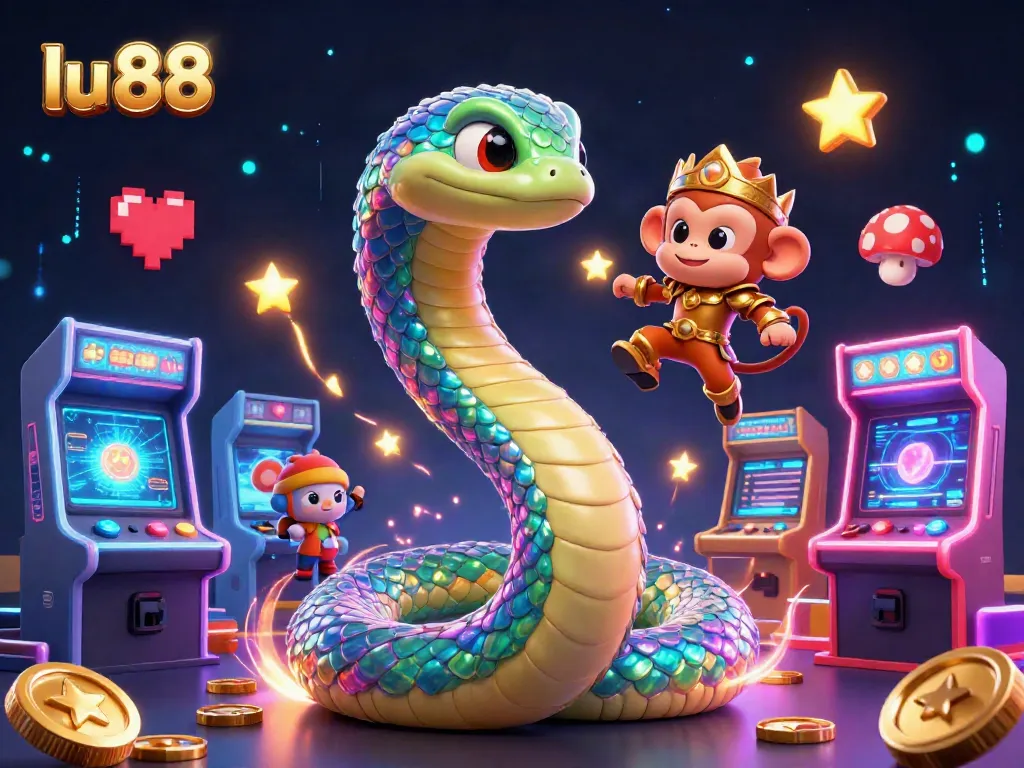 Experience thrilling gaming at lu 88 with vibrant colors, charismatic characters, and dynamic casino elements.