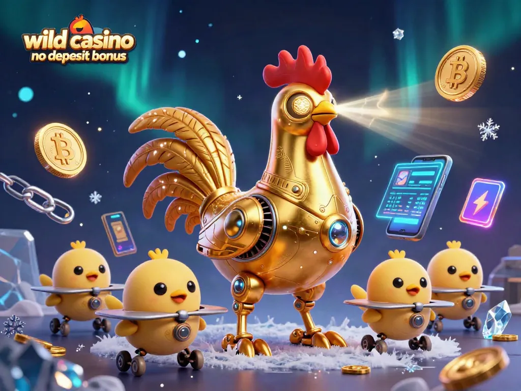Explore the wild casino no deposit bonus with dynamic gaming elements and crypto graphics.