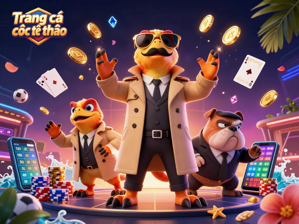 Engage in Trang cá cược thể thao with dynamic raptors pretending to bet in a packed casino atmosphere.