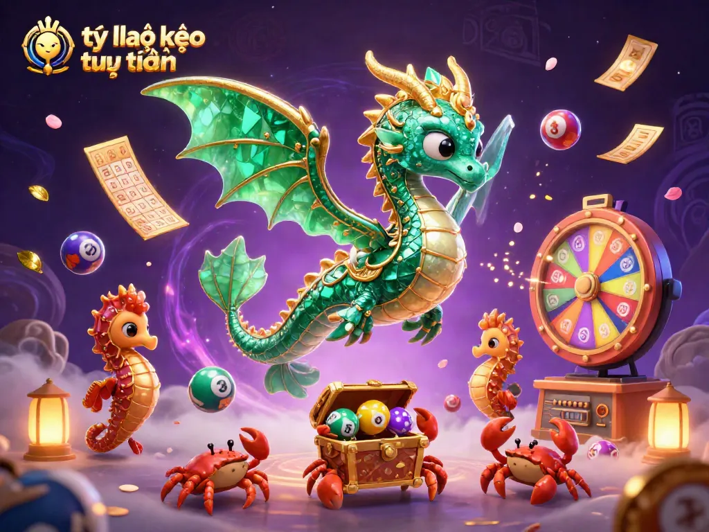 Engage with tỷ lệ kèo trực tuyến through vibrant dynamic gameplay featuring colorful lottery elements and sea-themed characters.