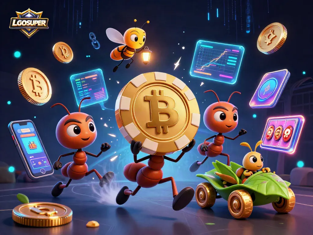 Experience thrilling moments with LGOSUPER as ants steal a giant poker chip in a vibrant casino heist.