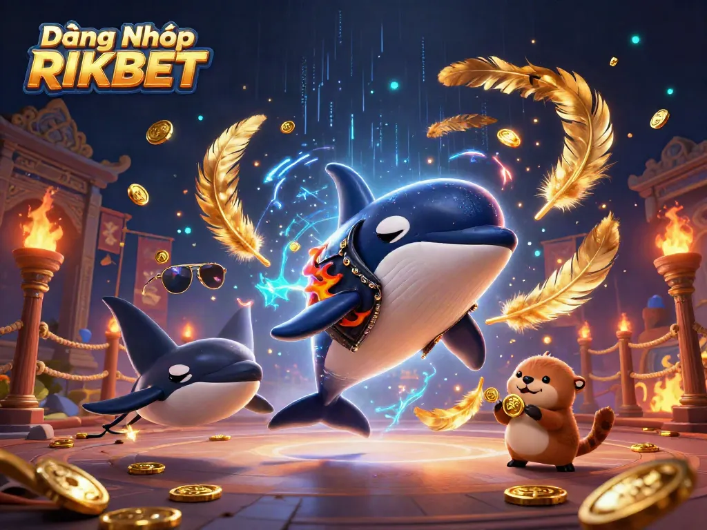 Engaging scene illustrating Đăng Nhập RIKBET with vibrant sea creatures and exciting casino elements.