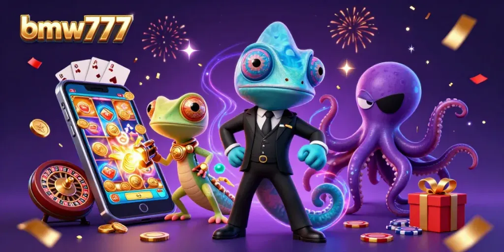 bmw777 memberi pengalaman bermain kasino dengan chameleon dan gecko di dunia slot yang ceria