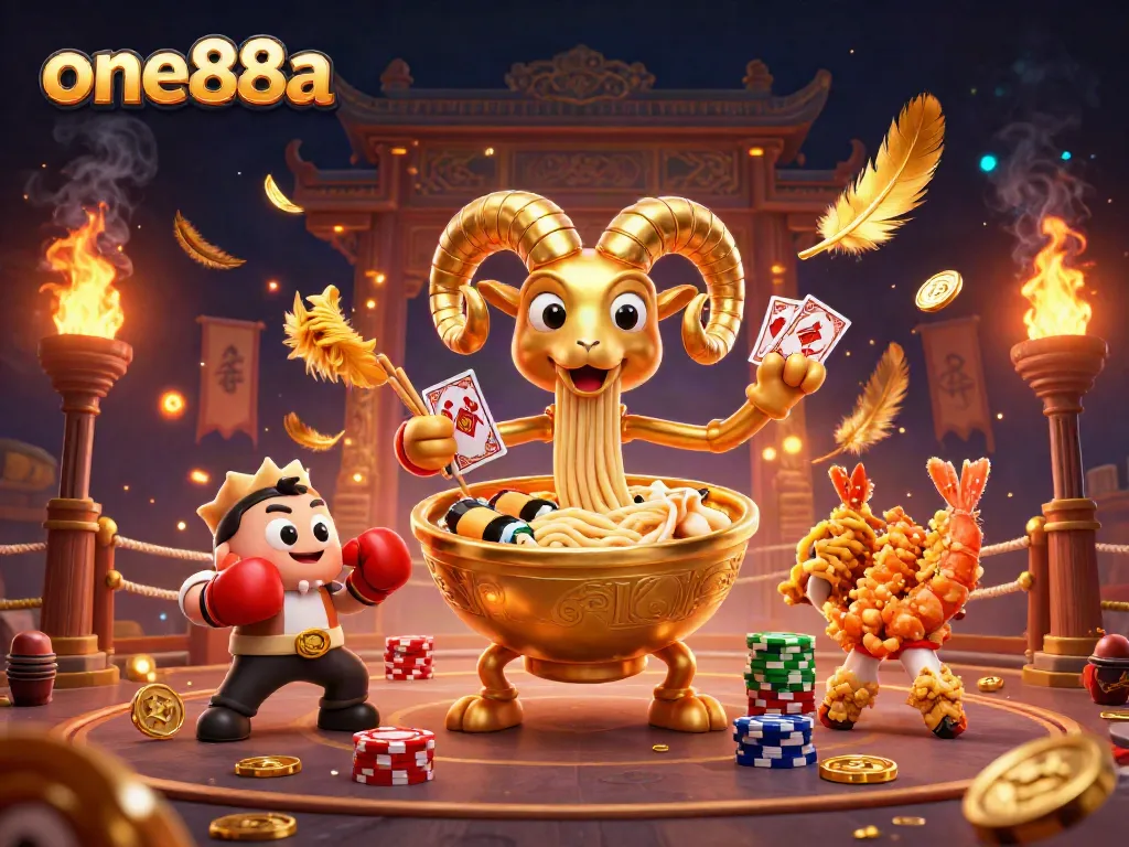 Experience engaging casino action with one88a's vibrant 3D gambling illustration.