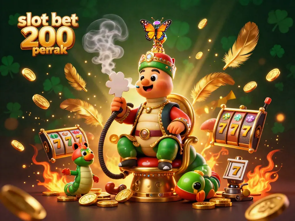 Experience the excitement of slot bet 200 perak with vibrant characters and casino-themed details in this 3D illustration.